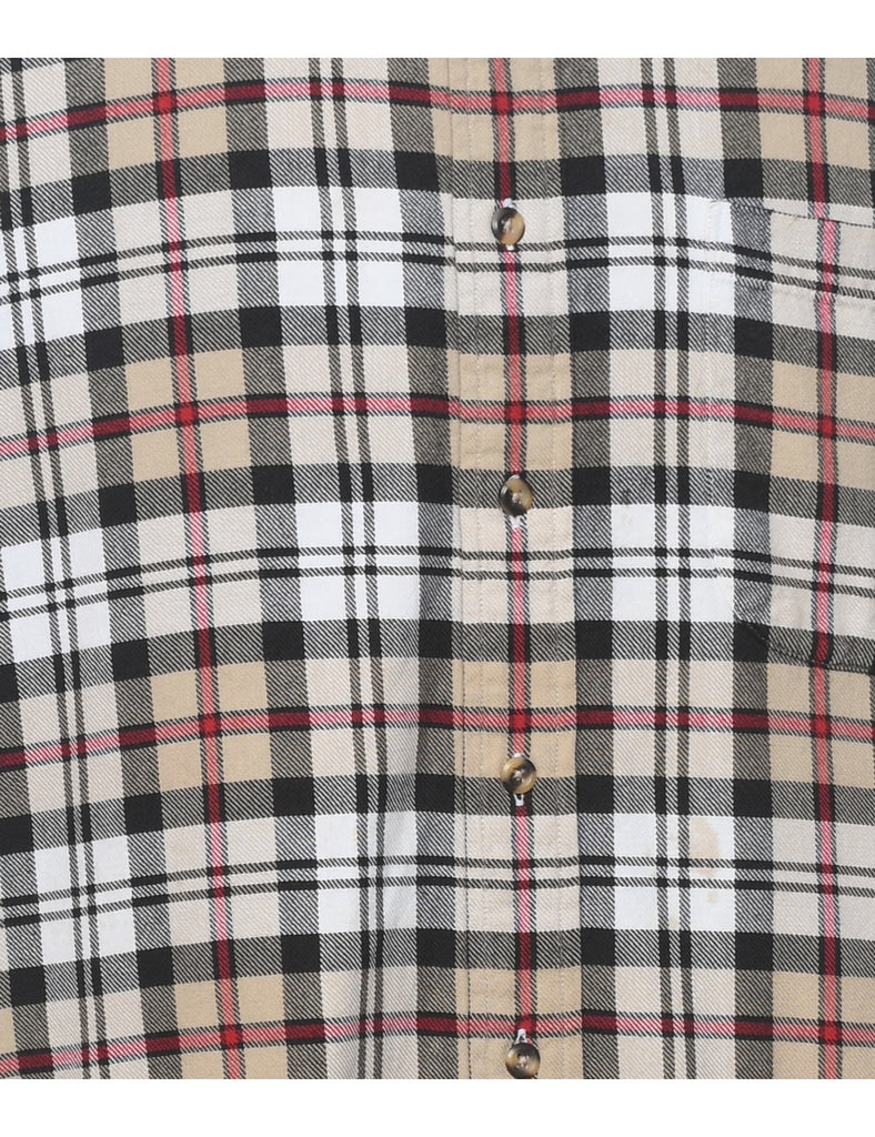 St John's Bay Nova Check Flannel Shirt - L