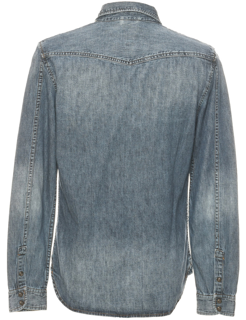 Stone Wash Denim Shirt - M