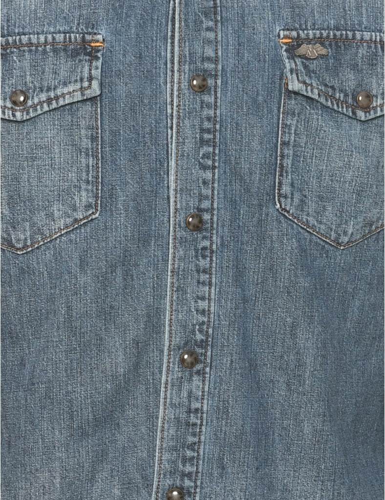 Stone Wash Denim Shirt - M