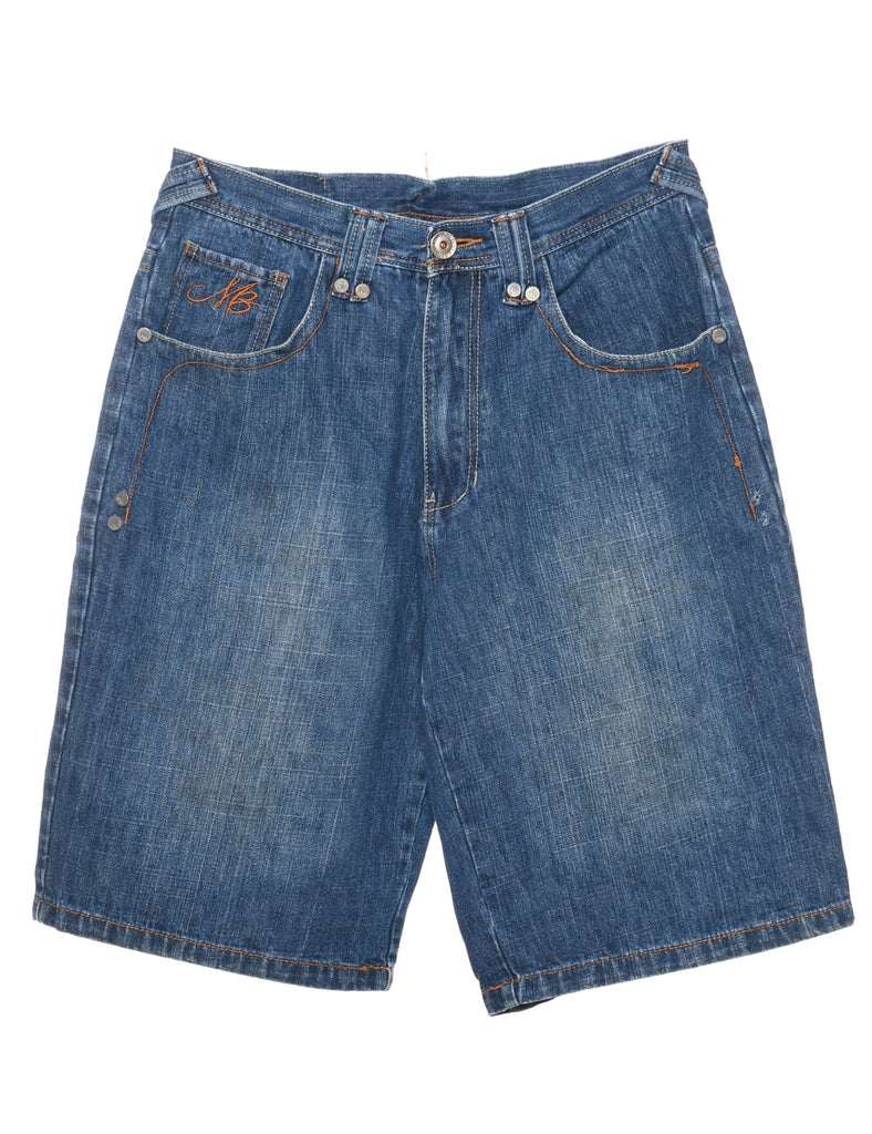 Stone Wash Denim Shorts - W34 L13