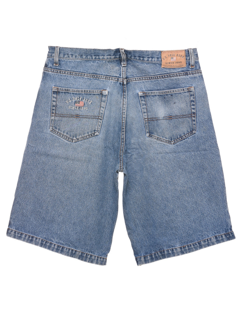 Stone Wash Denim Shorts - W36 L13