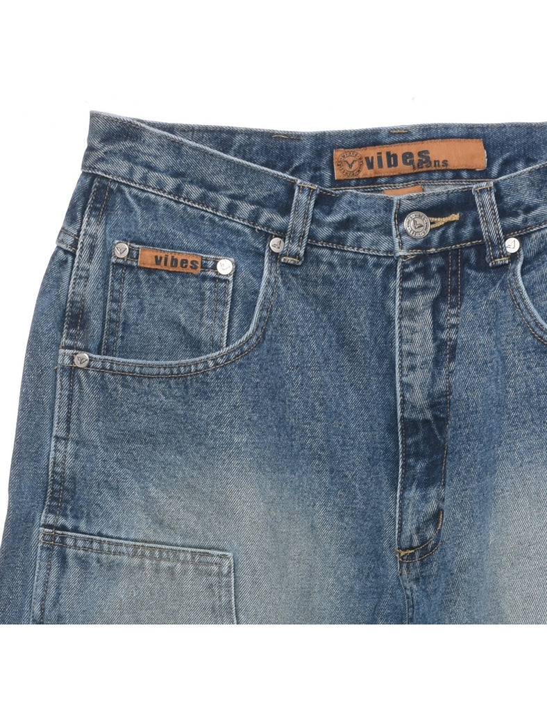 Stone Wash Denim Shorts - W30 L14