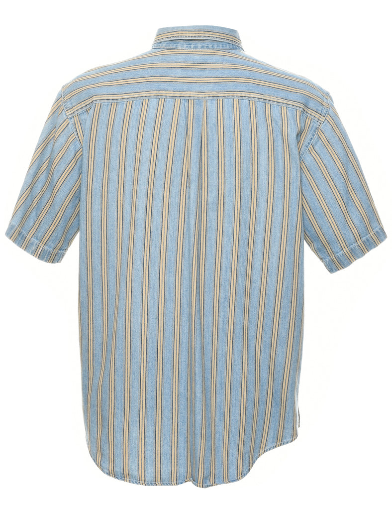 Striped Denim Shirt - L