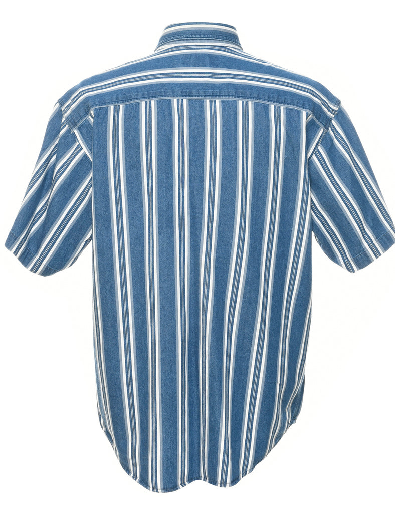 Striped Denim Shirt - L