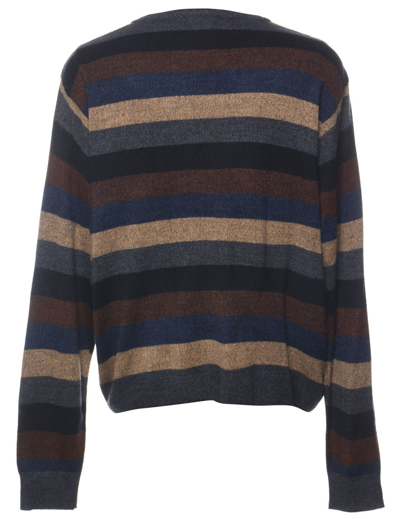 Striped Dockers Jumper - L