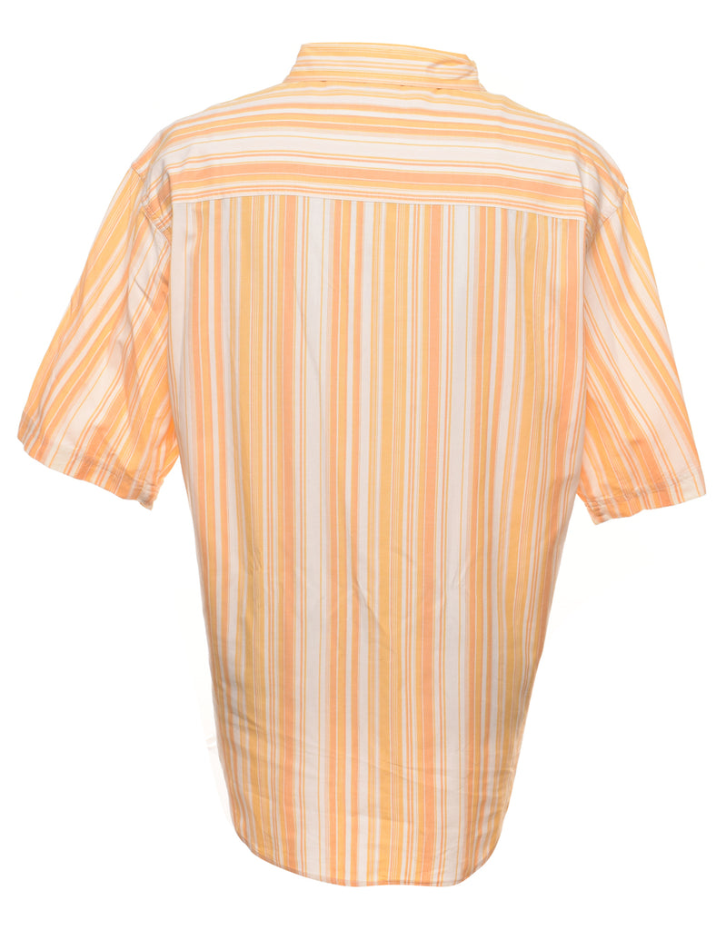 Striped Smart Yellow & White Classic Shirt - XL