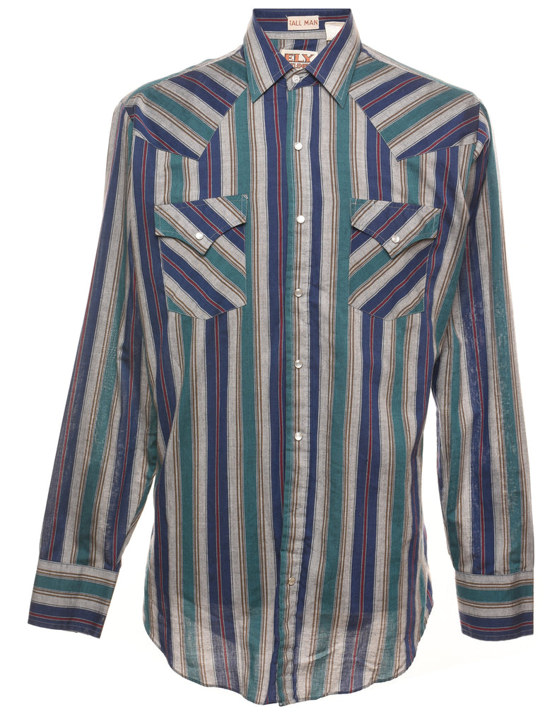 Striped Western Multi-Colour Shirt - L