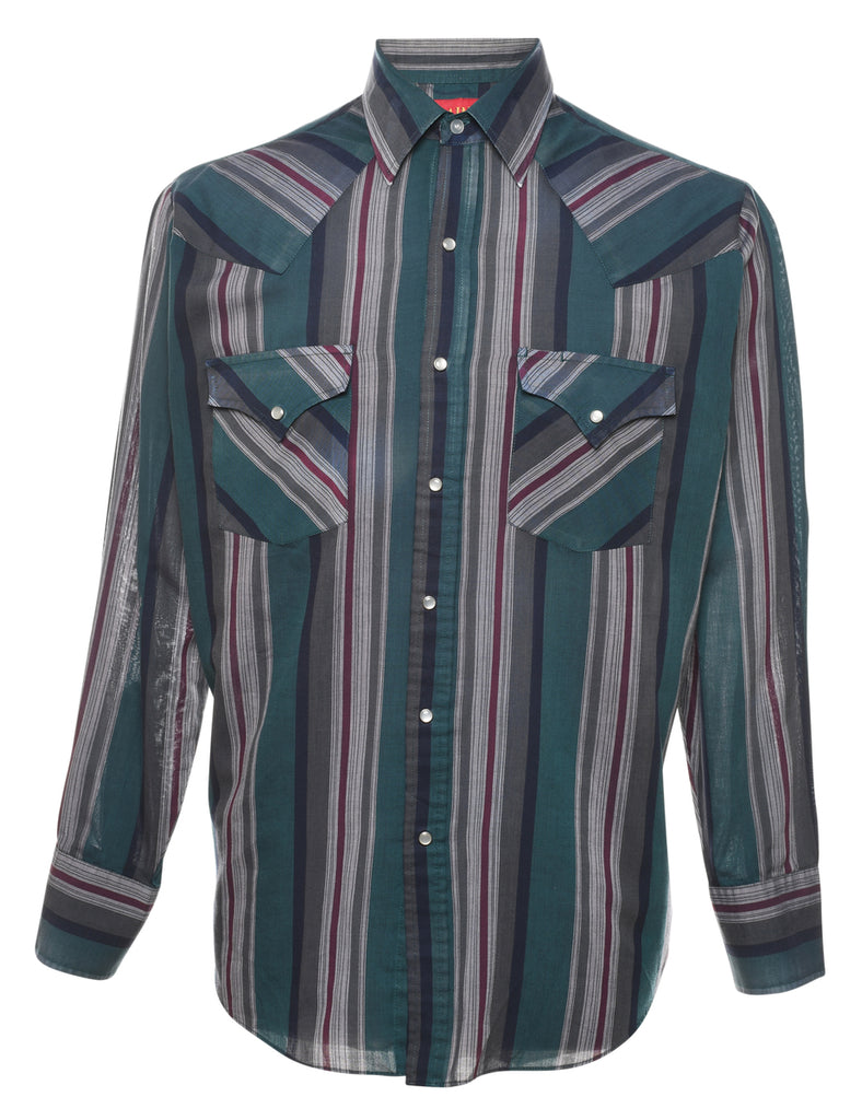 Striped Western Shirt - M