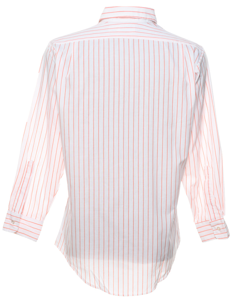 Striped White Shirt - M