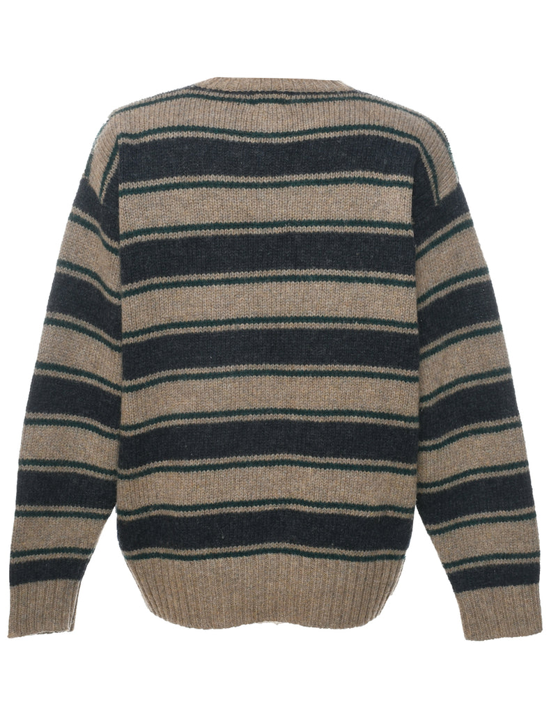 Stripy Pattern Jumper - L