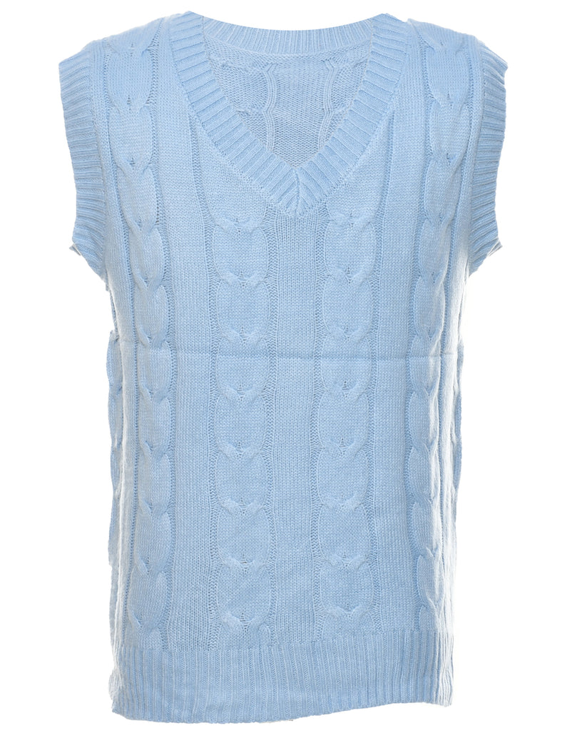 Sweater Light Blue Vest - L