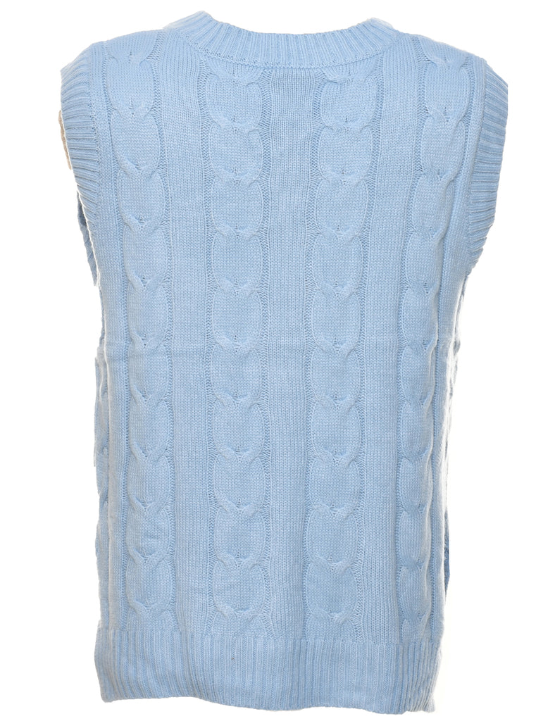 Sweater Light Blue Vest - L