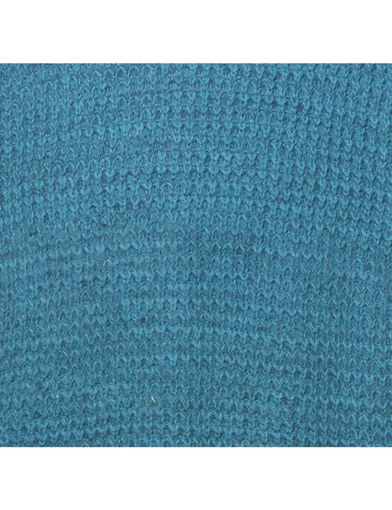 Teal Cable Knit Jumper - XL