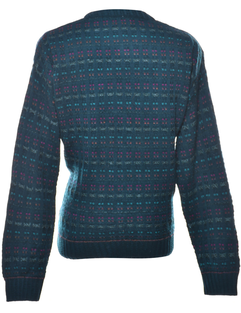 Teal Long Sleeved Jumper - L