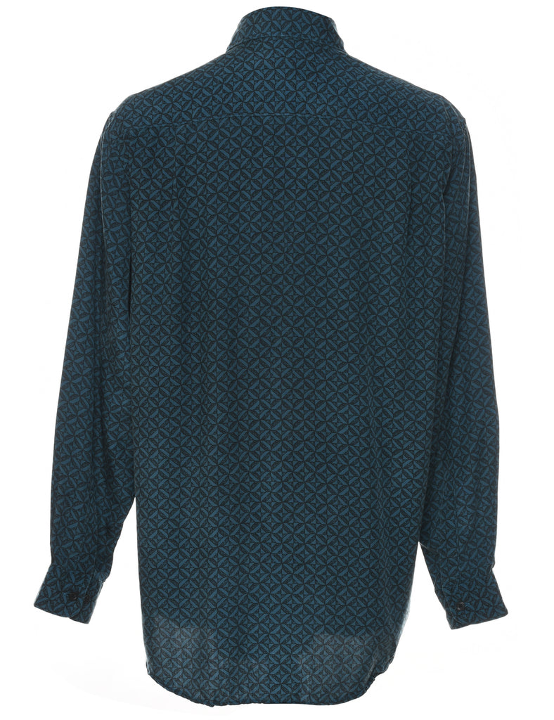 Teal Patterned Shirt - M