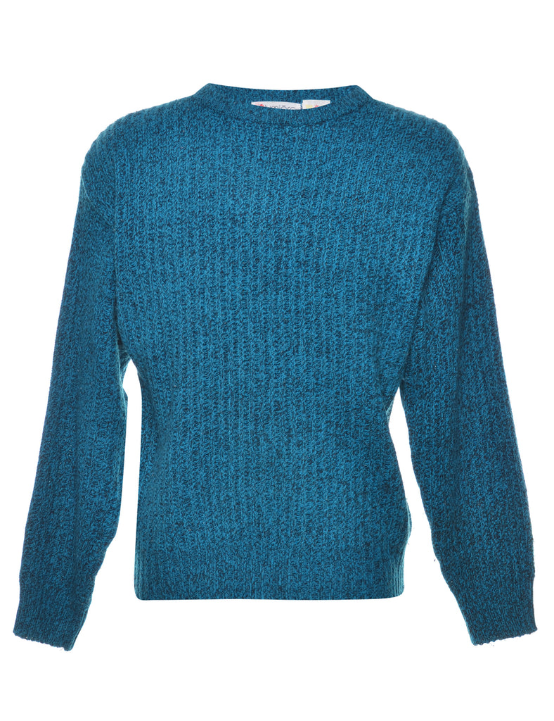 Teal Plain Jumper - M