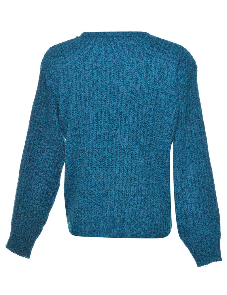 Teal Plain Jumper - M