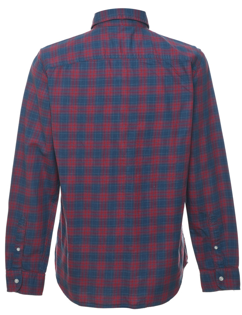 Timberland Navy & Maroon Checked Shirt - S