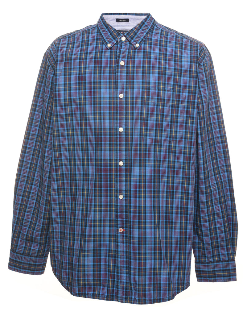 Tommy Hilfiger Blue Checked Shirt - XL