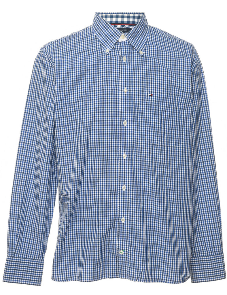 Tommy Hilfiger Blue Classic Checked Shirt - L