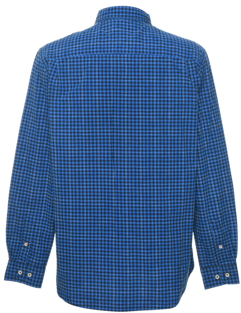 Tommy Hilfiger Checked Blue & Black Flannel Shirt - L