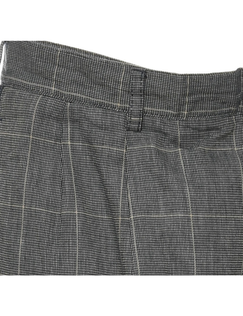 Tommy Hilfiger Dark Grey Checked Trousers - W36 L32