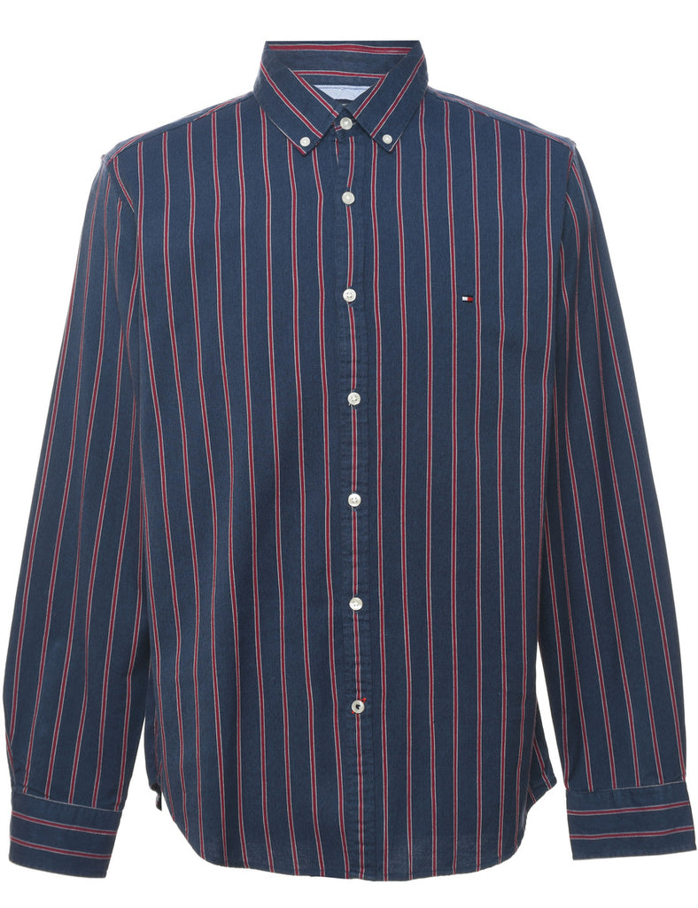 Tommy Hilfiger Navy Striped Shirt - L