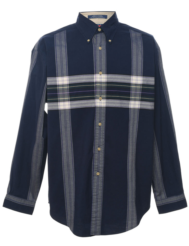 Tommy Hilfiger Navy & White Checked Shirt - L