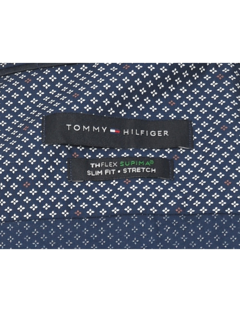 Tommy Hilfiger Navy & White Patterned Shirt - L