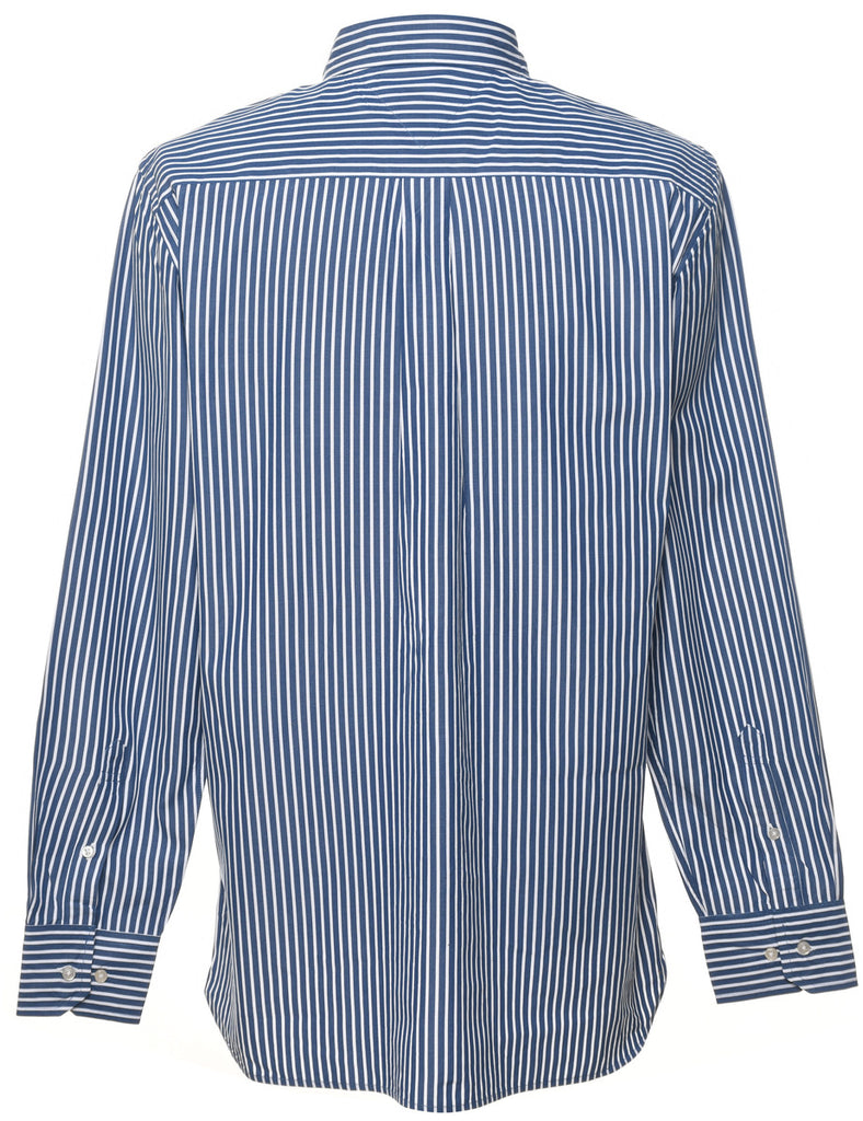 Tommy Hilfiger Navy & White Striped Shirt - L