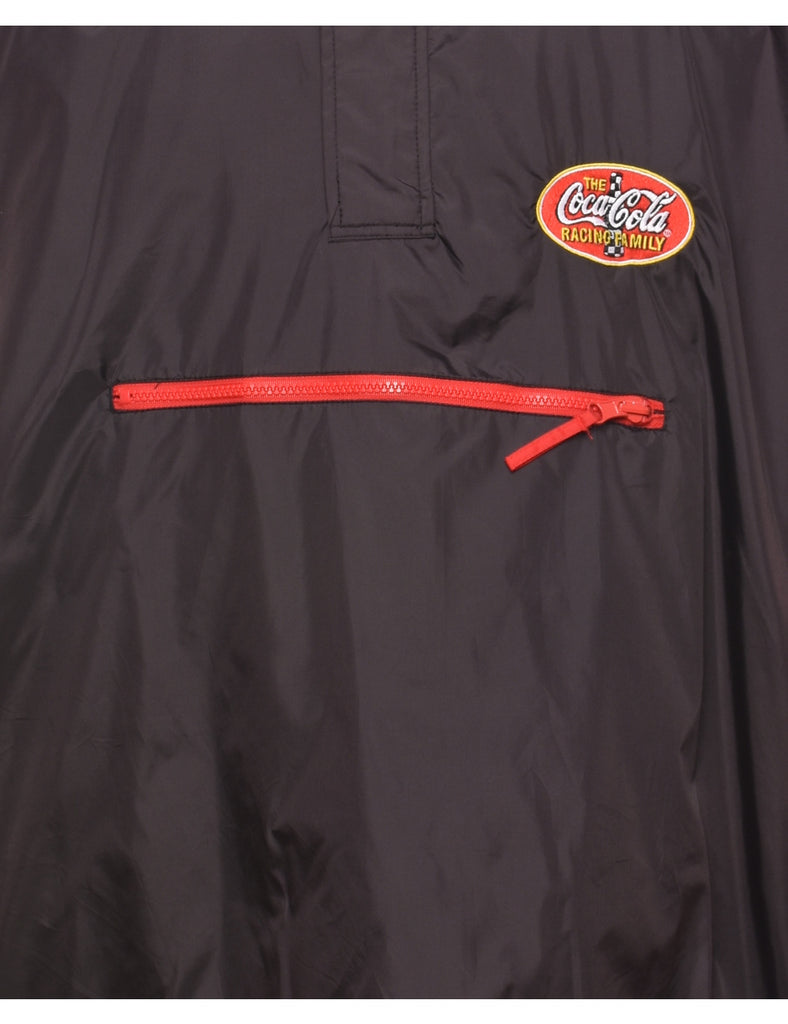 Two-Tone Black & Red Nylon Anorak - XL