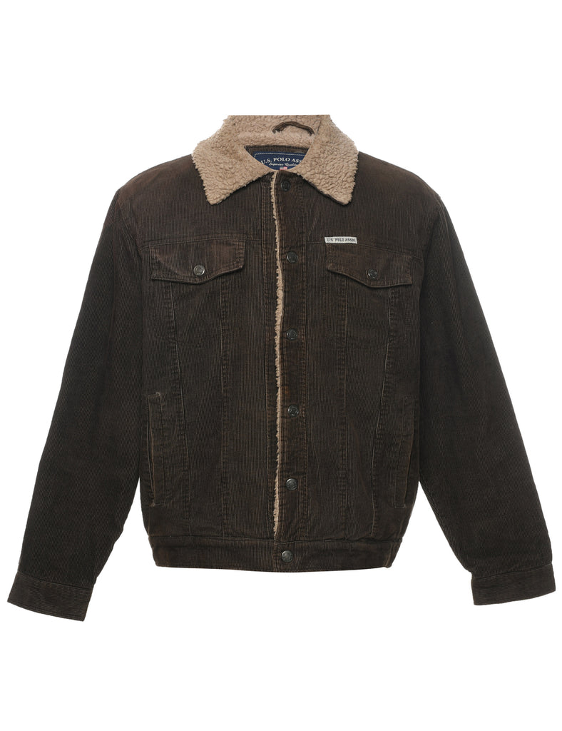 U.S.Polo Assn.Corduroy Shearling Jacket - L