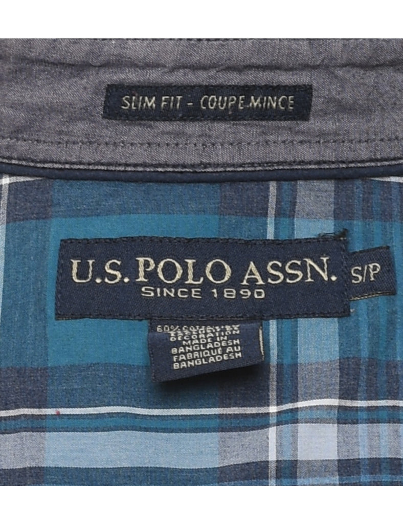 U.S. Polo Assn. Teal Checked Shirt - S