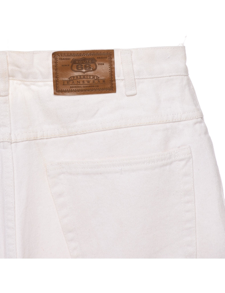 White Denim Shorts - W32 L12