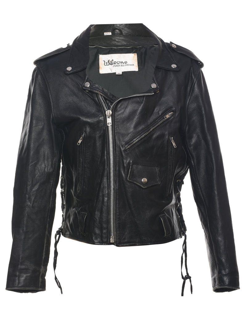 Wilson Biker Style Leather Jacket - M