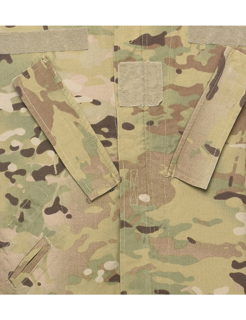 Woodland Camouflage Design Military Shirt - L