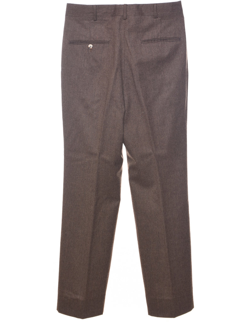 Wool Brown Trousers - W30 L29