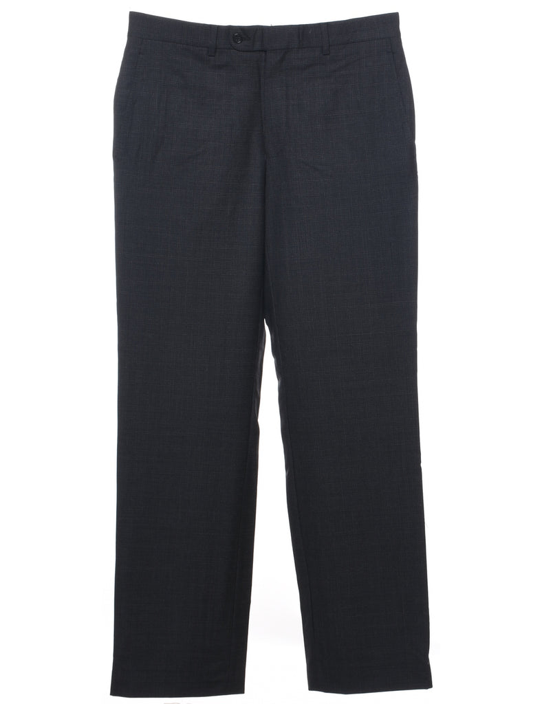 Wool Checked Pattern Trousers - W33 L32