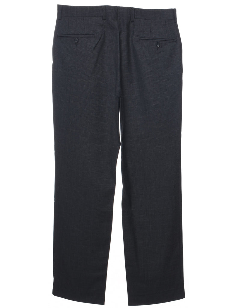 Wool Checked Pattern Trousers - W33 L32