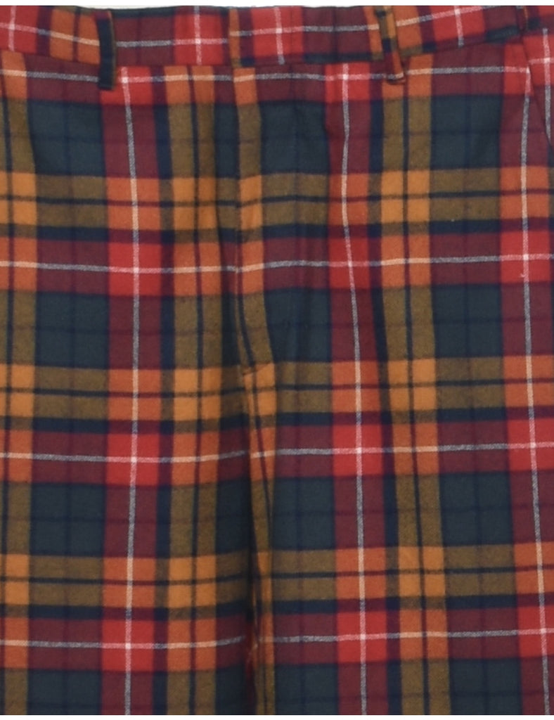 Wool Checked Pattern Trousers - W32 L30