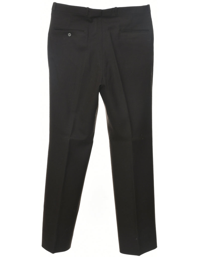 Wool Dark Brown Trousers - W33 L31