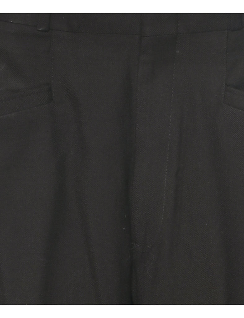 Wool Dark Brown Trousers - W33 L31