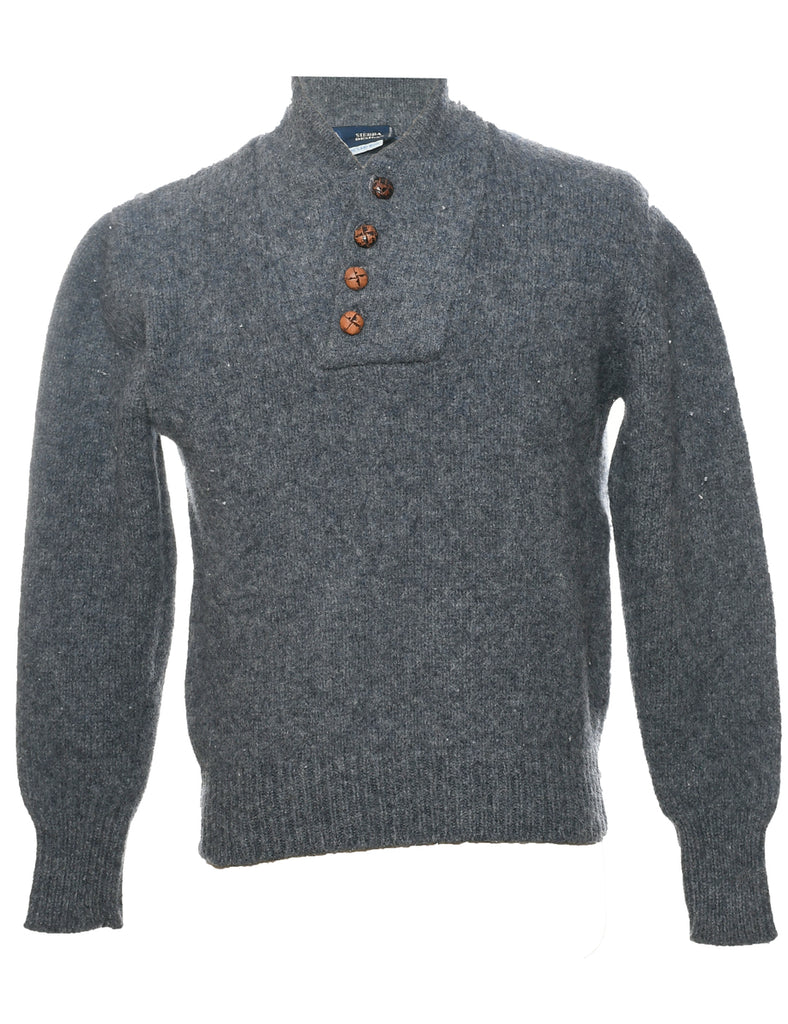 Wool Dark Grey Jumper - M