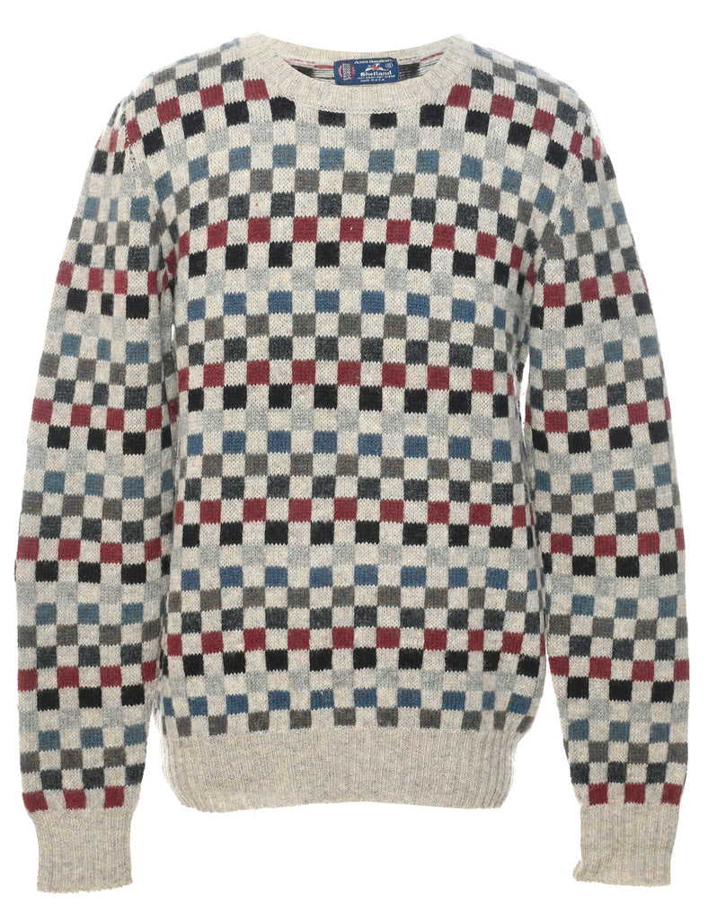 Wool Multi-colour Jumper - S