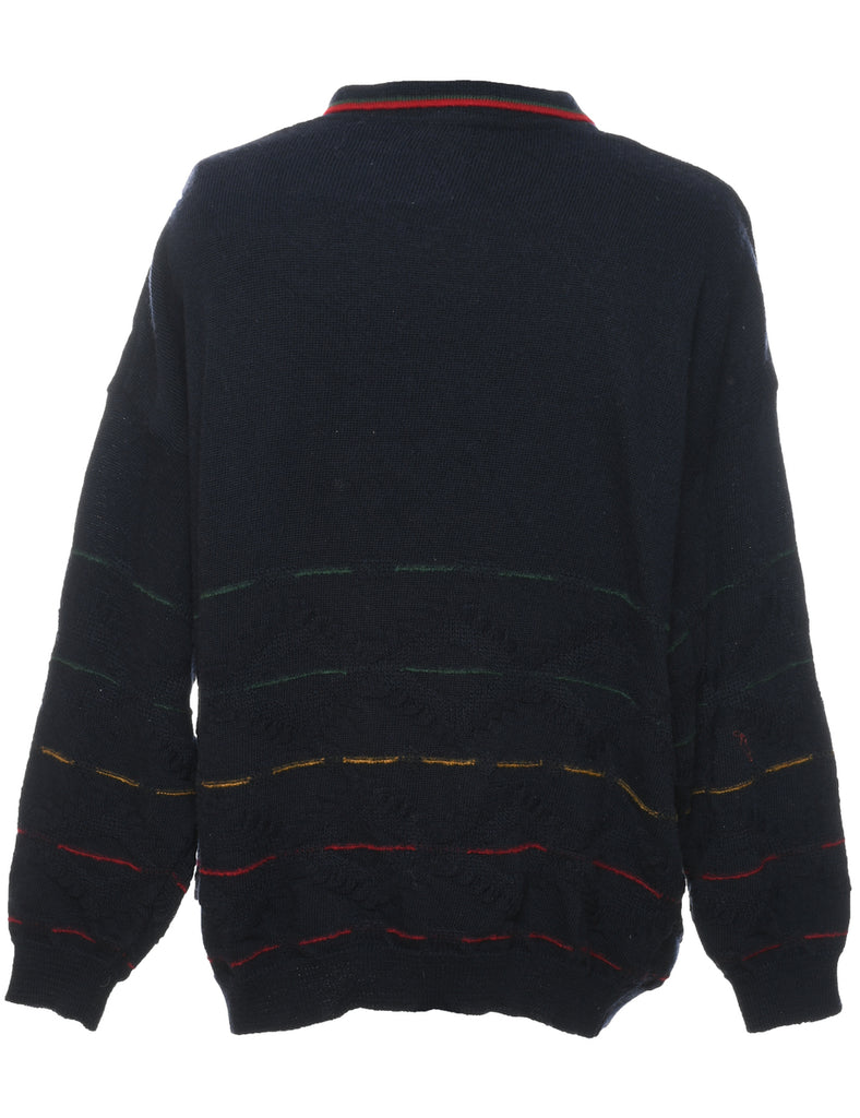 Wool Navy Jumper - XXL