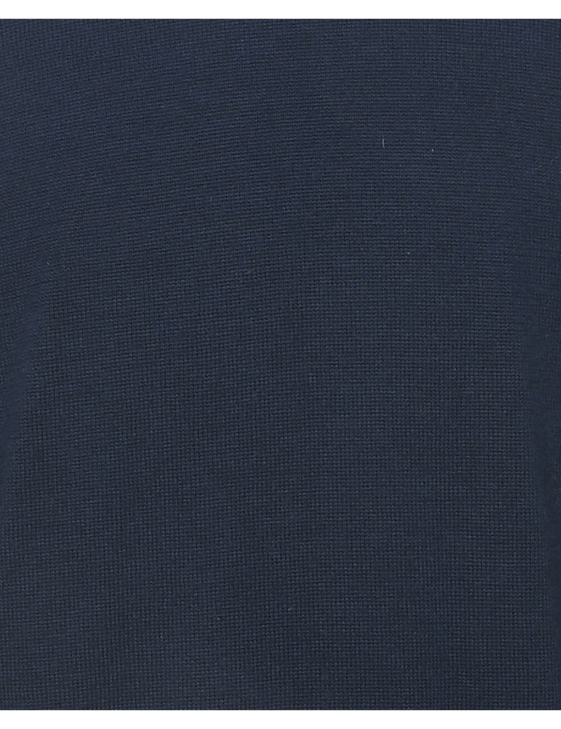 Wool Navy Jumper - L