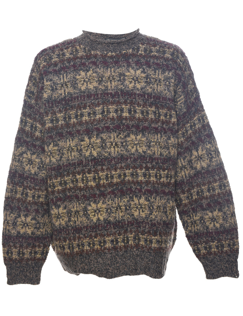 Wool Nordic Jumper - L