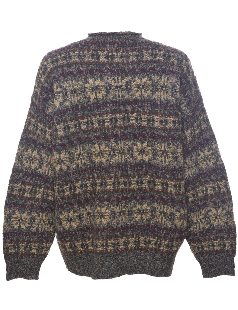 Wool Nordic Jumper - L