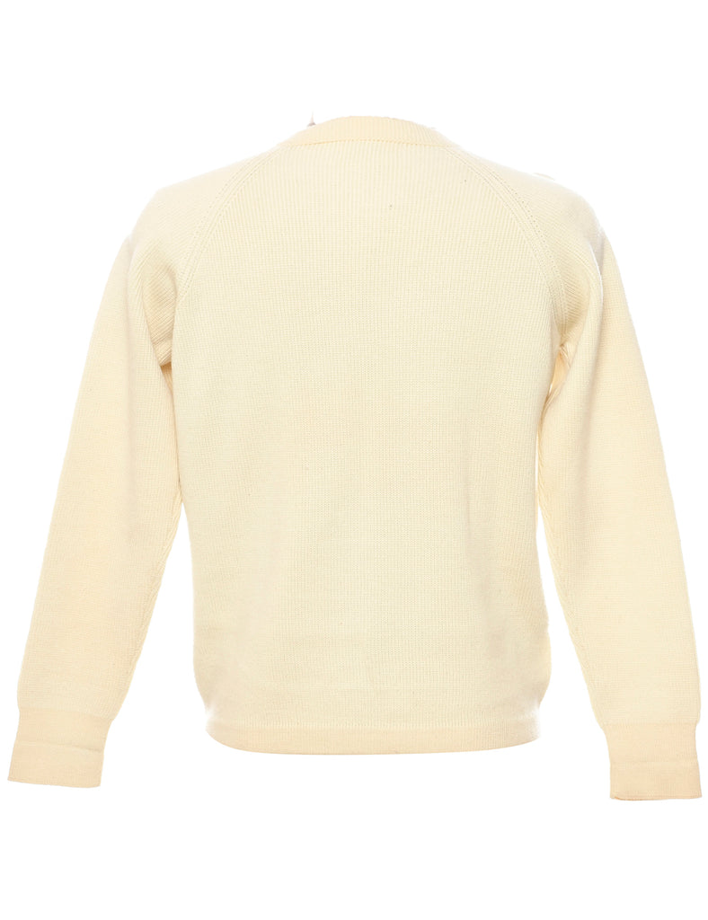 Wool Pale Yellow Jumper - M