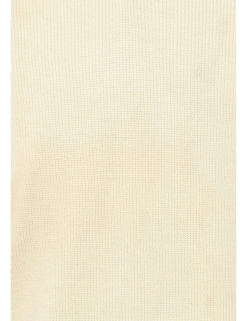 Wool Pale Yellow Jumper - M